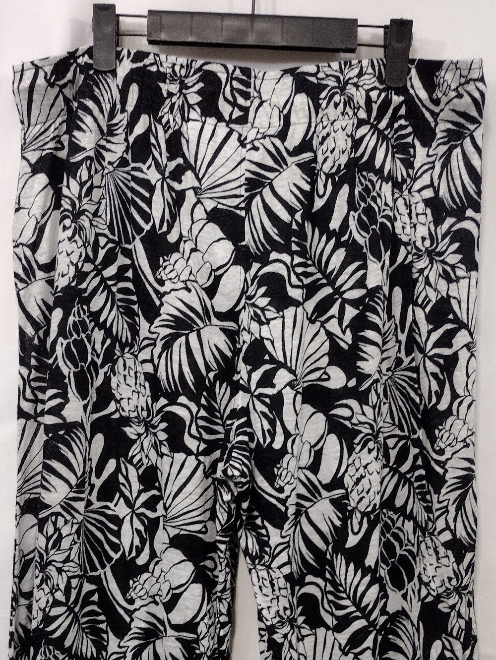Nicole Miller Linen Tropical Print Floral Wide-Leg Pants Womens XL Boho Beach - Picture 6 of 7